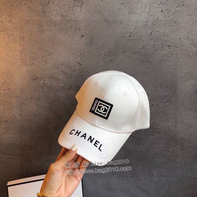 Chanel男女同款帽子 香奈兒經典黑白鴨舌帽棒球帽  mm1187